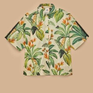 Adidas/FARM RIO Green and Orange Floral Shirt